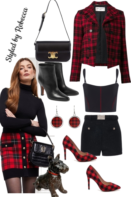 Plaid street scene - Modna kombinacija