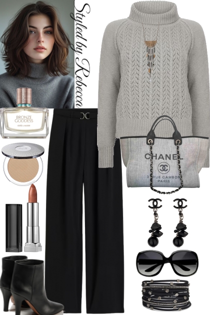 Black and Grey  Autumn - Fashion set