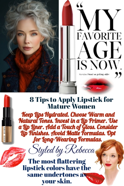 8 Tips to Apply Lipstick for Mature Women- コーディネート