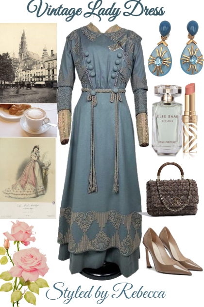 Vintage Lady Dress-10/29/24- Fashion set