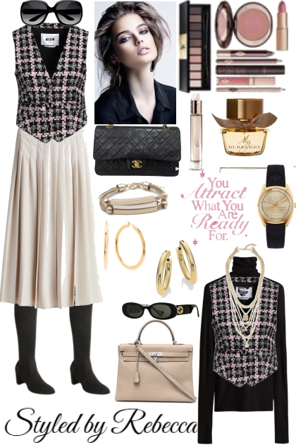 Week Day Plaid Vest - Modna kombinacija