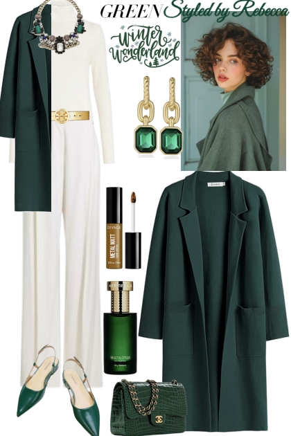 Green Coat Show Off- Modna kombinacija