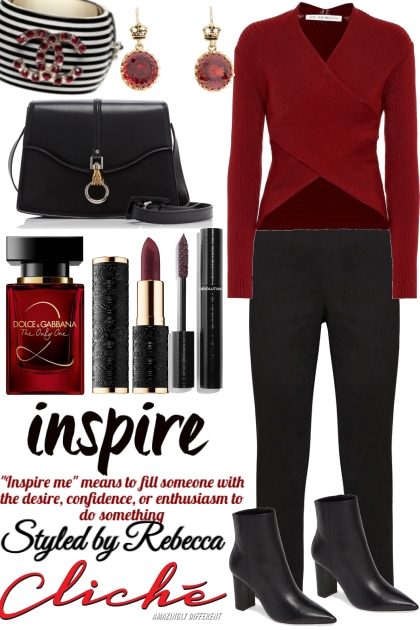 &quot;Inspire me&quot; Red winter Tops