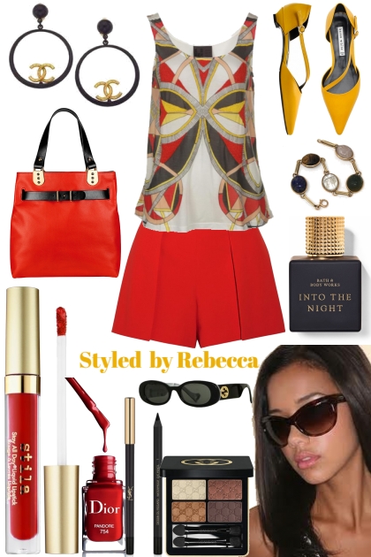 Wednesday Red Shorts Look