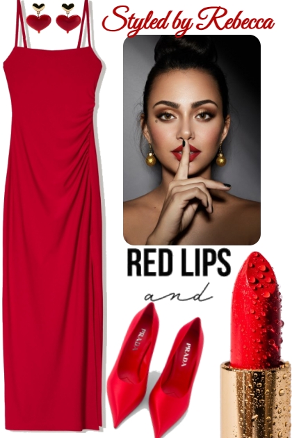 Red Lips With A Red Dress