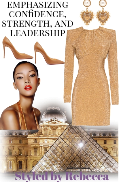 Emphasizing confidence in Gold- Combinazione di moda