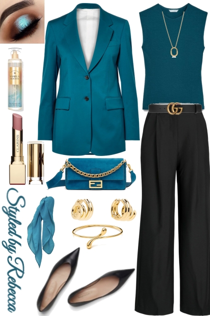 Work The Teal -Professional Look - combinação de moda