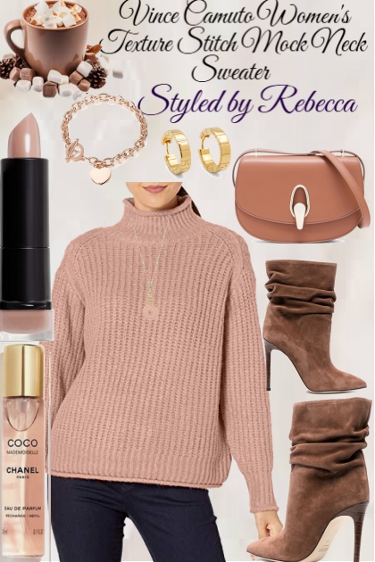 Stitch Mock Neck Sweater 