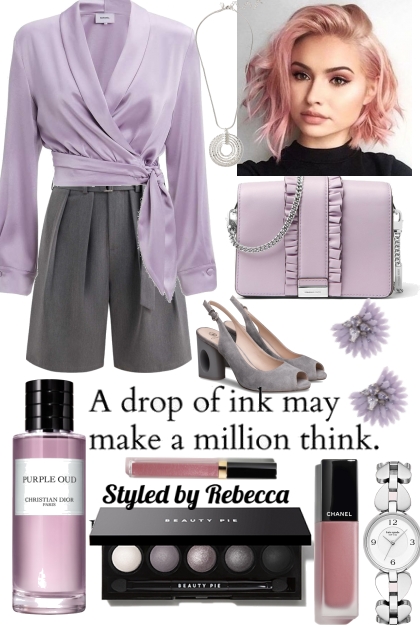 Purple Grey Work Attire
