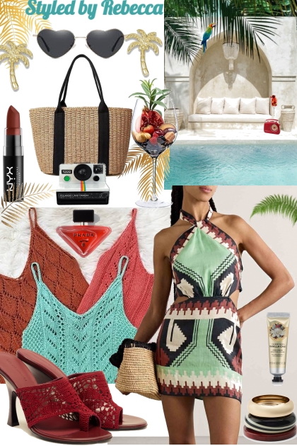 Tropical Summer Travel Style- Fashion set