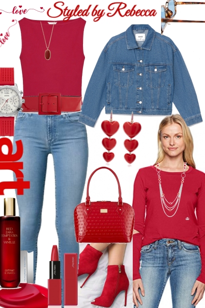 Red and Jeans Week Day Style