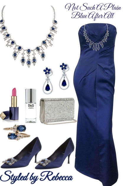 Not Such A Plain Blue After All- Modna kombinacija