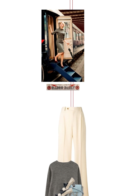 Modern vintage train travel- Модное сочетание