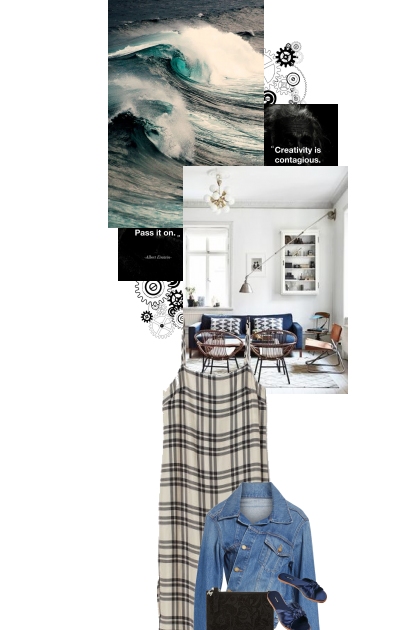 Modern nature and interior blue blend- Fashion set