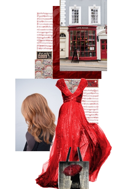 London in red and grey- Fashion set