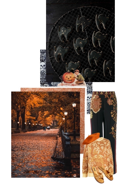 31th of October day of golden colours/spooky feels- combinação de moda