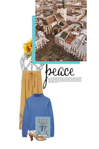God give peace to Ukraine, now and always- Combinazione di moda