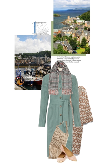 The woman from Oban (a coastal town in Scotland)- combinação de moda
