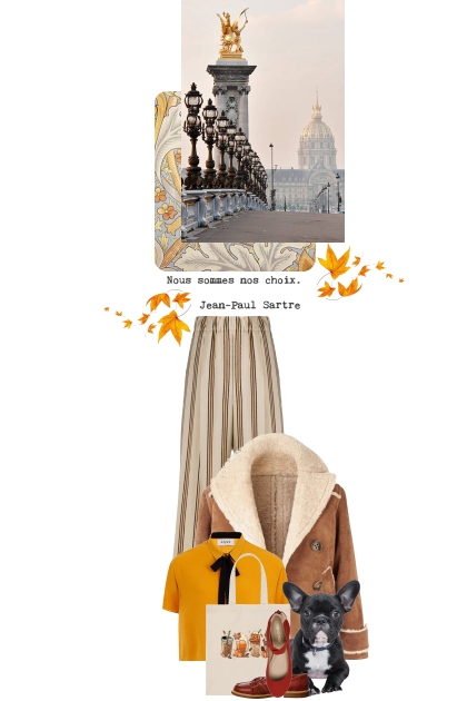 the autumn walk in old Paris- combinação de moda