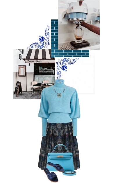 Cross between casual and fancy blue- Модное сочетание