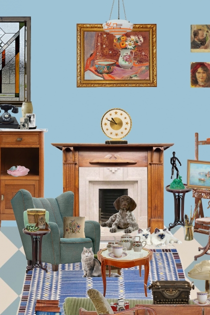 The artists work room in the 1940s (part III)- Modna kombinacija