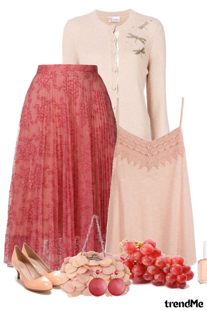 Skirt With Cardigan- combinação de moda