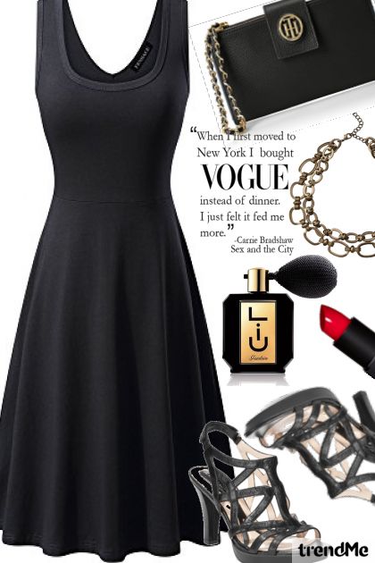 TRENDY BLACK DRESS- Combinaciónde moda