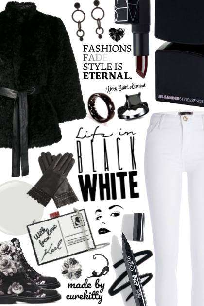 Live Life in Black and White!- Fashion set