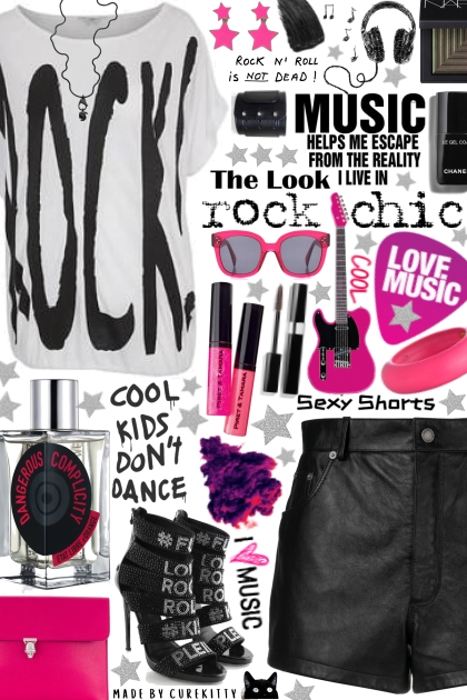 Sexy Summer Shorts: The Look - Rock Chic! - combinação de moda