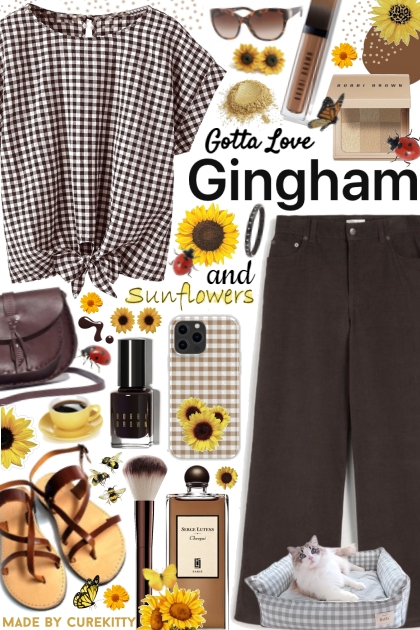Gotta Love Gingham and Sunflowers!- Fashion set
