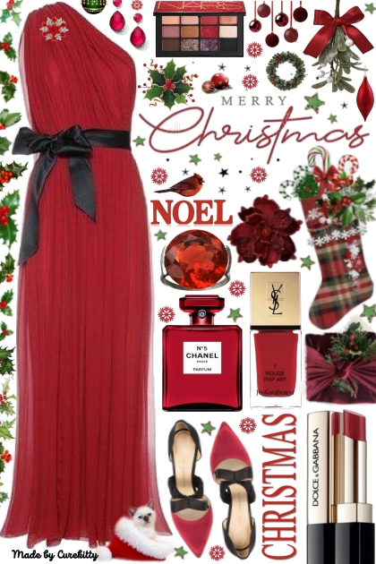Merry Christmas: Lady in Red!- combinação de moda