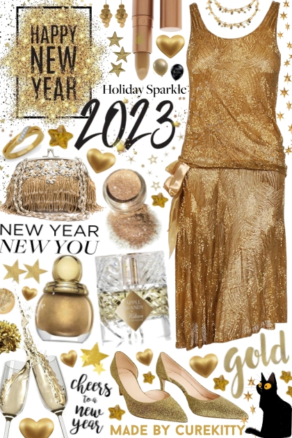 Holiday Sparkle: Happy New Year 2023!- Fashion set
