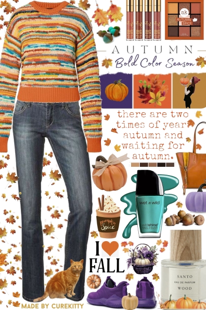 Autumn; Bold Color Season!- Fashion set