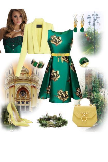 green- Combinazione di moda