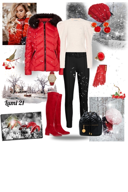RED WINTER- Combinazione di moda