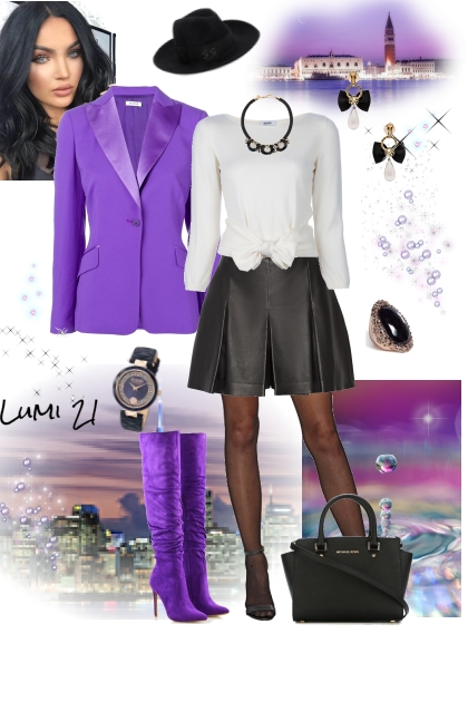 Purple- Combinaciónde moda