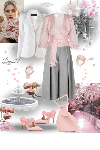pink and gray make my day!- Combinaciónde moda