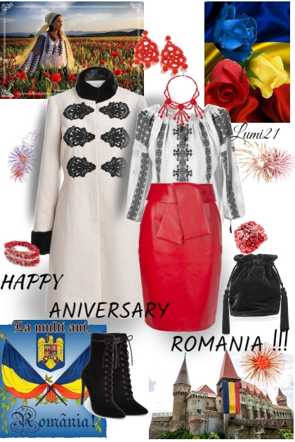 HAPPY ANIVERSARY,MY  ROMANIA!- combinação de moda