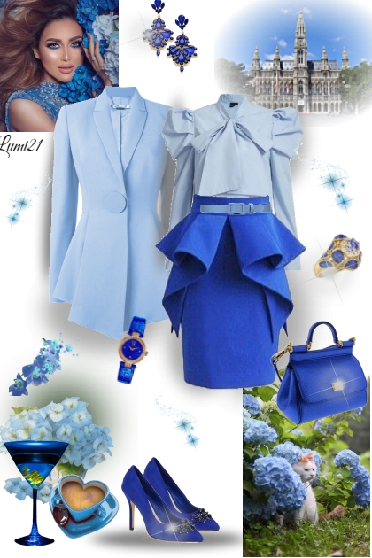 JUST A BLUE SPRING- combinação de moda