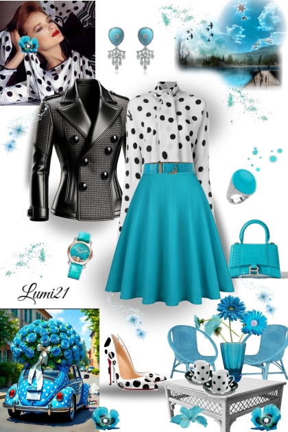 BLUE SPRING WITH DOTS