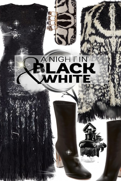 A Night in Black & White- combinação de moda