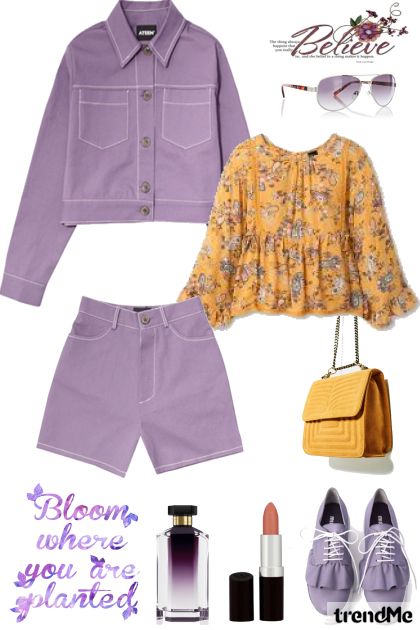 Purple Days of Spring- Fashion set