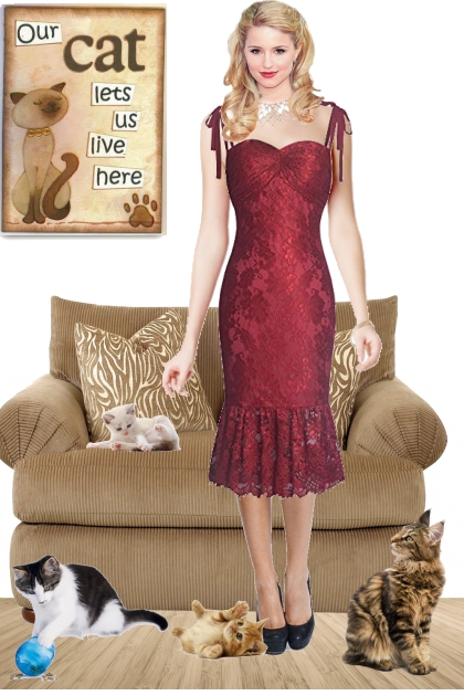 Our Cats let us live here- Fashion set