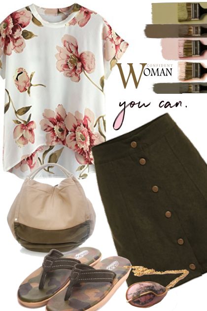 Khaki & Pink- Fashion set