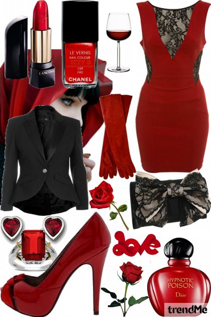 Lady in red - Combinazione di moda