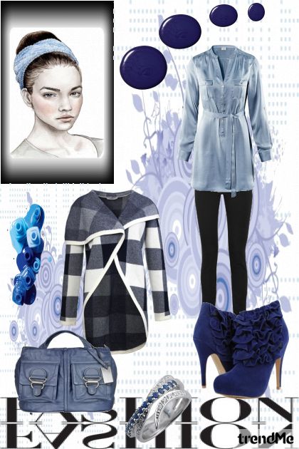 Blue girl- Combinazione di moda