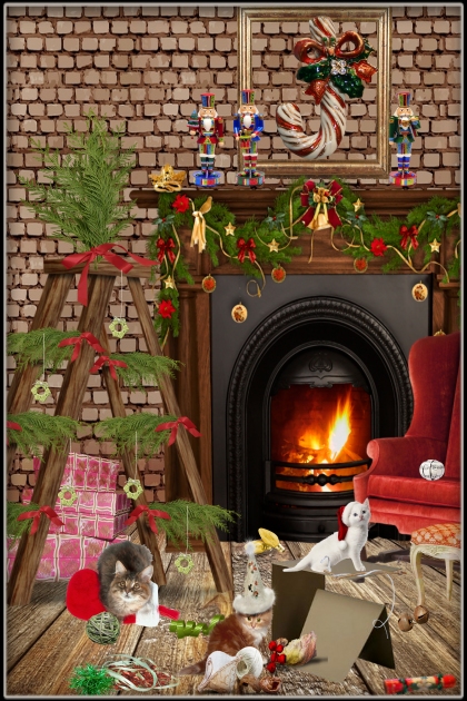 The Cat's Christmas Tree- Fashion set