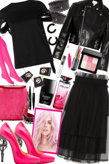 Black & Pink- Modekombination