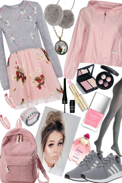 Casual Autumn/Pink/Grey- Модное сочетание
