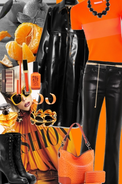 Orange & Black- Fashion set